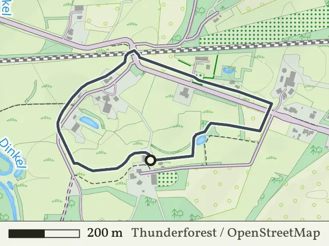 Rode route vanaf De Poppe, De Lutte