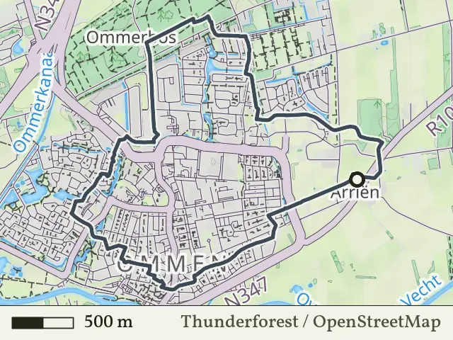 Groene route vanaf Arrien, Ommen