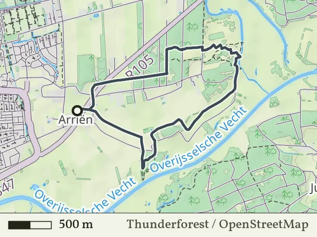 Oranje route vanaf Arrien, Ommen