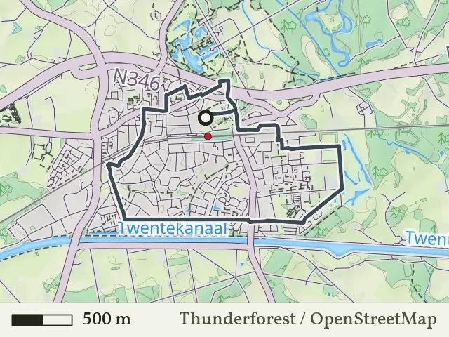 Rode route vanaf Delden, Hof van Twente