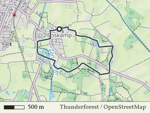Rode route vanaf Boskamp, Olst