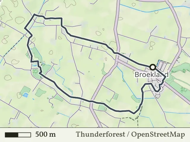Gele route vanaf Broekland, Salland