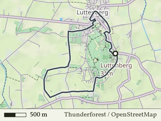 Blauwe route vanaf Dagcamping Luttenberg, Luttenberg