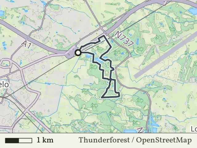 Gele route vanaf Lonnekermeer, Lonneker