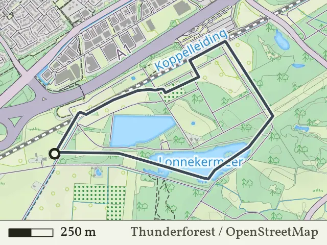 Rode route vanaf Lonnekermeer, Lonneker