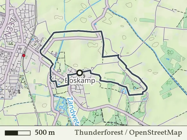Blauwe route vanaf Boskamp, Olst