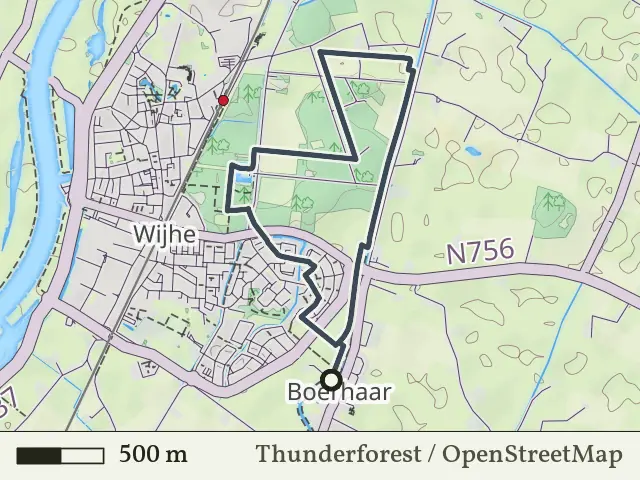 Paarse route vanaf Boerhaar, Salland
