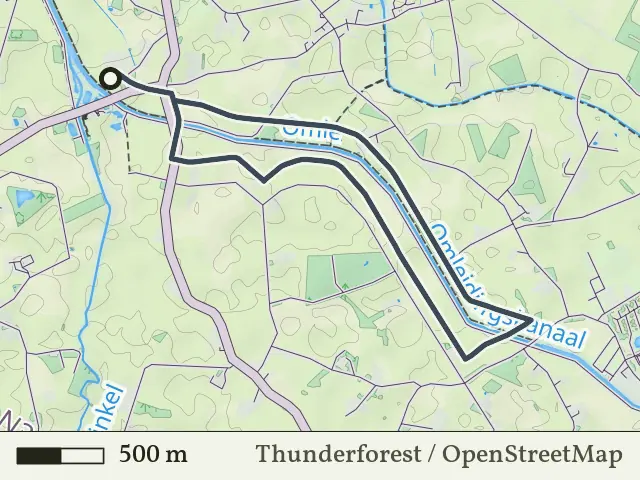 Blauwe route vanaf Sterrenwacht, Lattrop