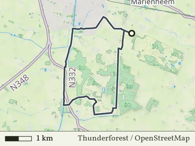 Oranje route vanaf Boetelerveld, Mariënheem