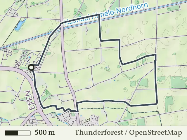 Groene route vanaf Molenhof, Weerselo