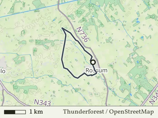 Blauwe route vanaf Rossum, Rossum