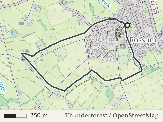 Gele route vanaf Rossum, Rossum