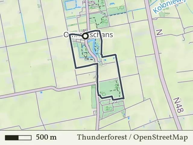 Gele route vanaf Ommerschans, Ommen