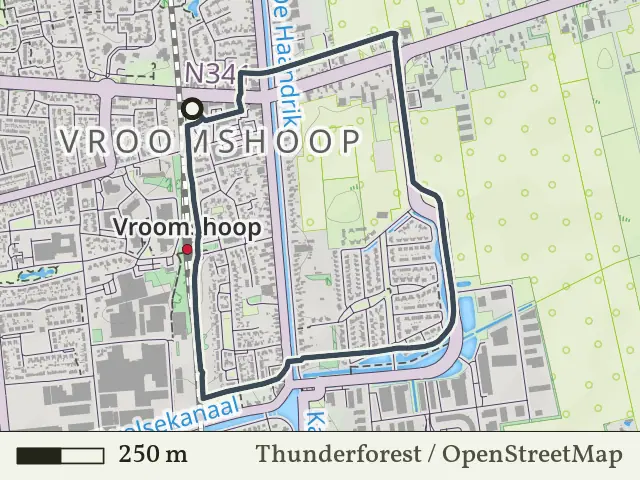 Paarse route vanaf Vroomshoop, Twenterand