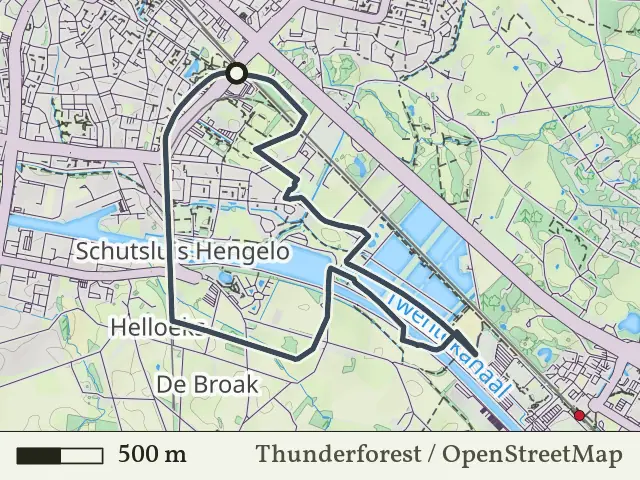 Groene route vanaf Spoorfietsen, Hengelo
