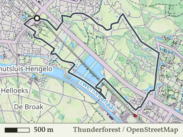Oranje route vanaf Spoorfietsen, Hengelo
