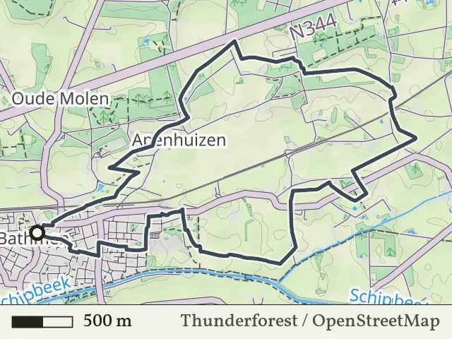 Gele route vanaf Bathmen, Salland