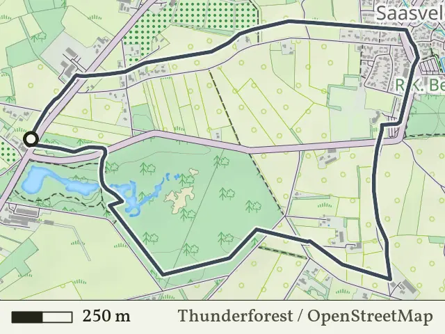 Rode route vanaf Molenven, Saasveld