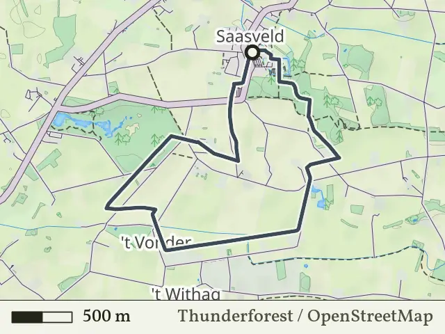 Gele route vanaf Saasveld, Saasveld