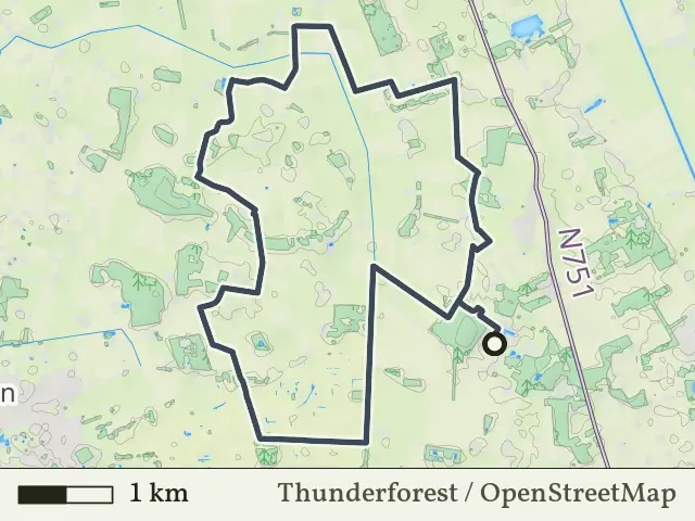 Paarse route vanaf Huurnerveld, Hoge Hexel