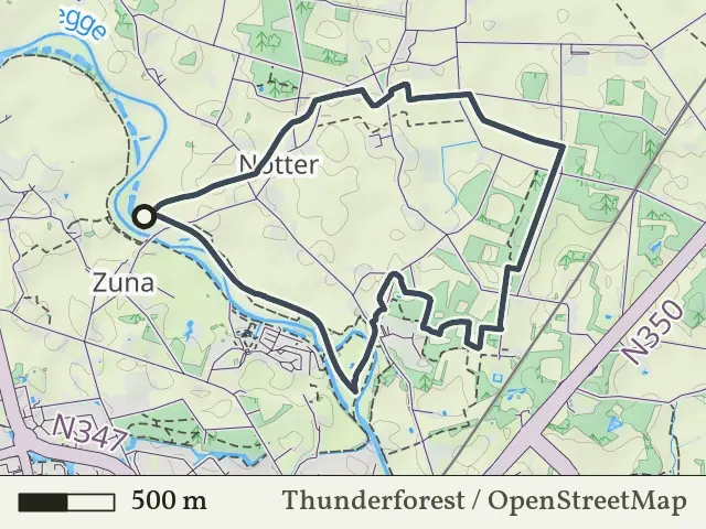 Blauwe route vanaf Notter-Zuna, Notter