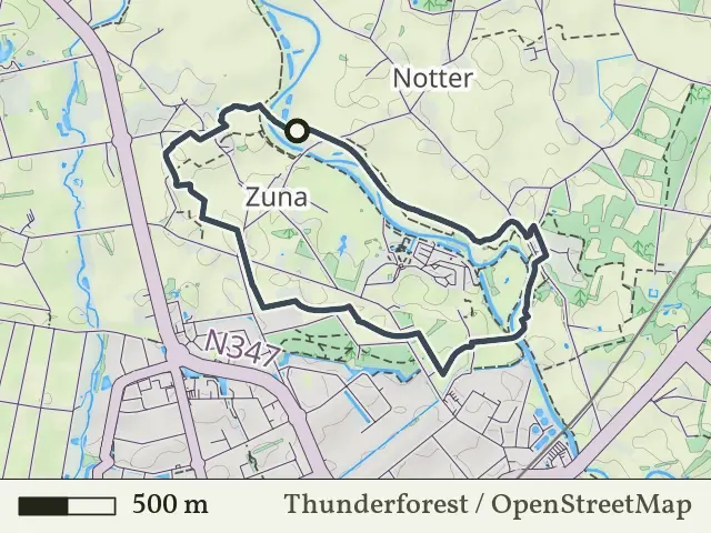 Gele route vanaf Notter-Zuna, Notter