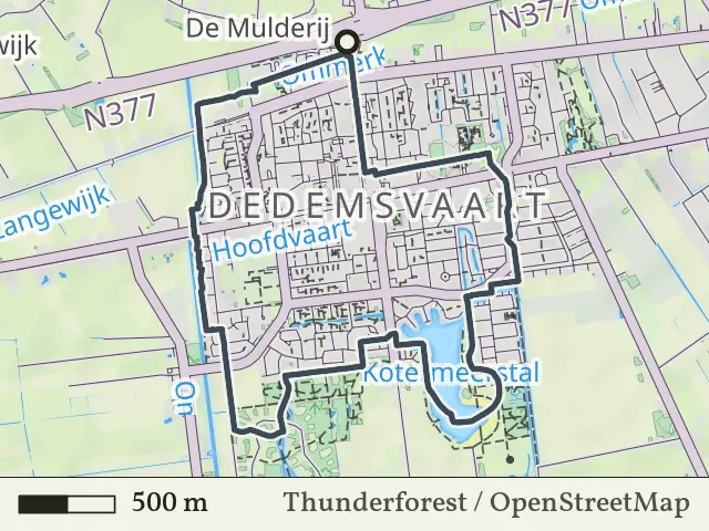 Paarse route vanaf Dedemsvaart, Hardenberg West