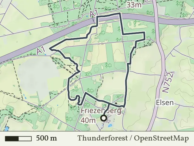 Rode route vanaf Bovenberg, Markelo