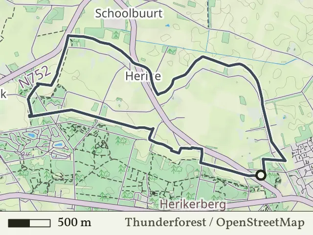 Blauwe route vanaf De Whee, Goor