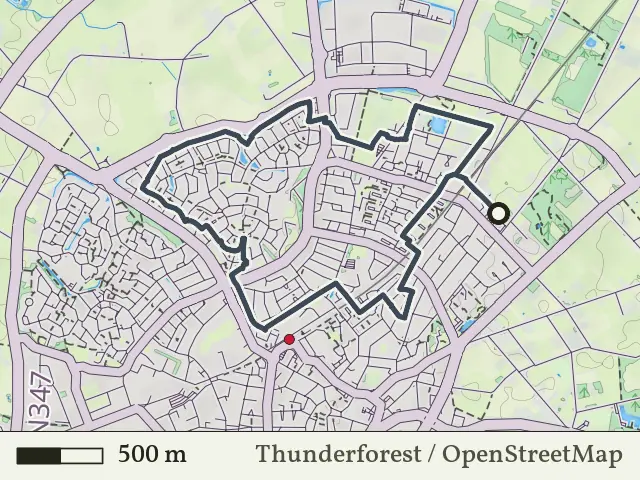 Blauwe route vanaf De Veldmaat, Haaksbergen