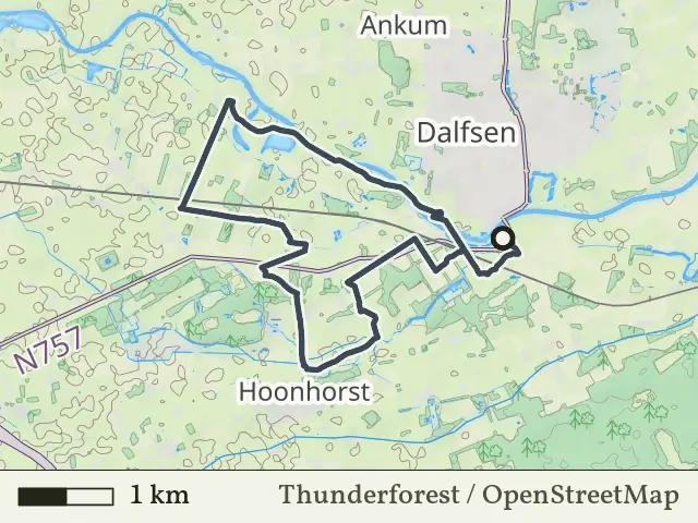 Paarse route vanaf Station Dalfsen, Dalfsen