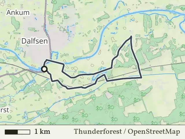Rode route vanaf Station Dalfsen, Dalfsen