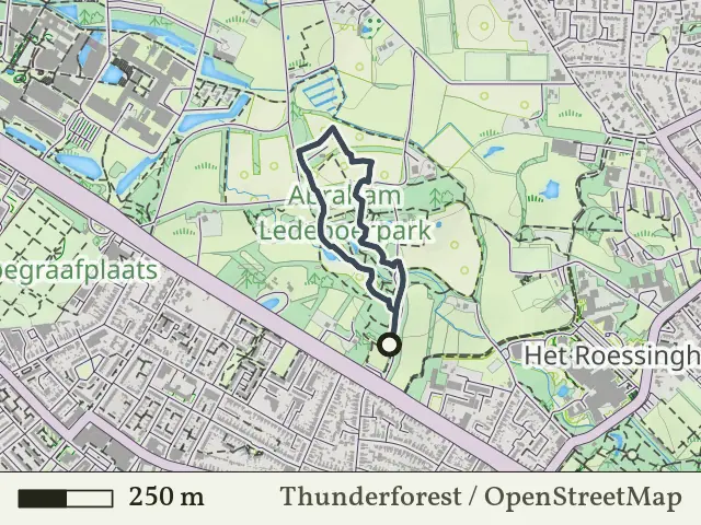 Rode route vanaf Ledeboerpark, Enschede
