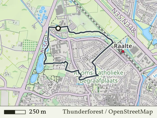 Groene route vanaf Raalte-Motorfietsmuseum, Raalte