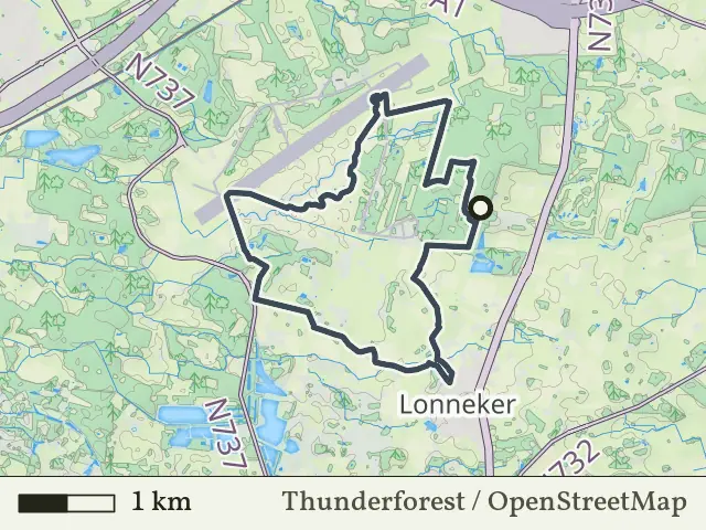 Paarse route vanaf Lonnekerberg, Lonneker