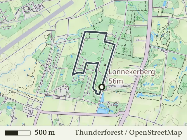 Rode route vanaf Lonnekerberg, Lonneker