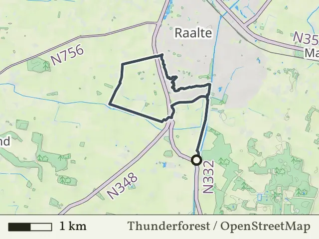 Blauwe route vanaf Ramelerbrug, Heeten