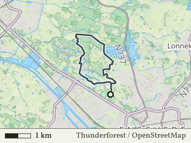 Oranje route vanaf Ledeboerpark, Enschede