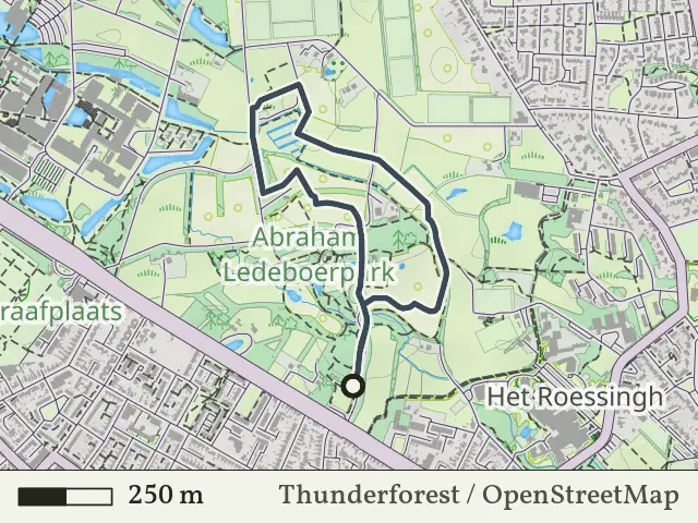Blauwe route vanaf Ledeboerpark, Enschede