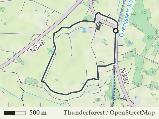 Groene route vanaf Ramelerbrug, Heeten