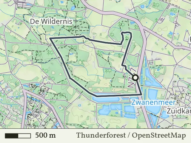 Paarse route vanaf Hof Espelo, Enschede