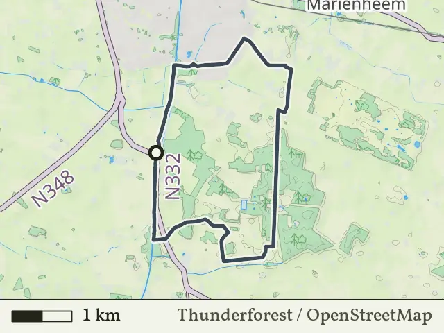 Oranje route vanaf Ramelerbrug, Heeten