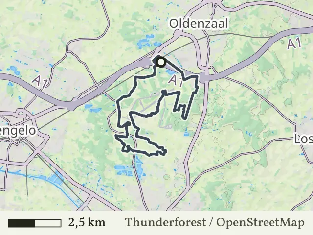 Oranje route vanaf Holthuis, Deurningen