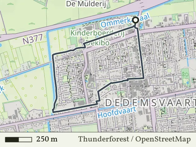 Gele route vanaf Dedemsvaart, Hardenberg West