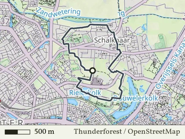 Blauwe route vanaf Rielerenk, Deventer