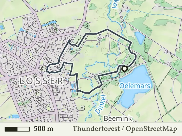 Rode route vanaf Zandbergen, Losser