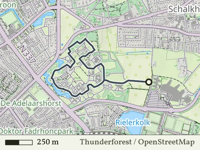 Gele route vanaf Rielerenk, Deventer