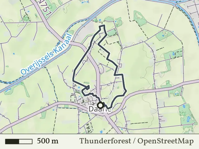 Blauwe route vanaf Daarle, Hellendoorn