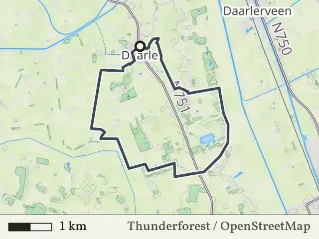 Gele route vanaf Daarle, Hellendoorn