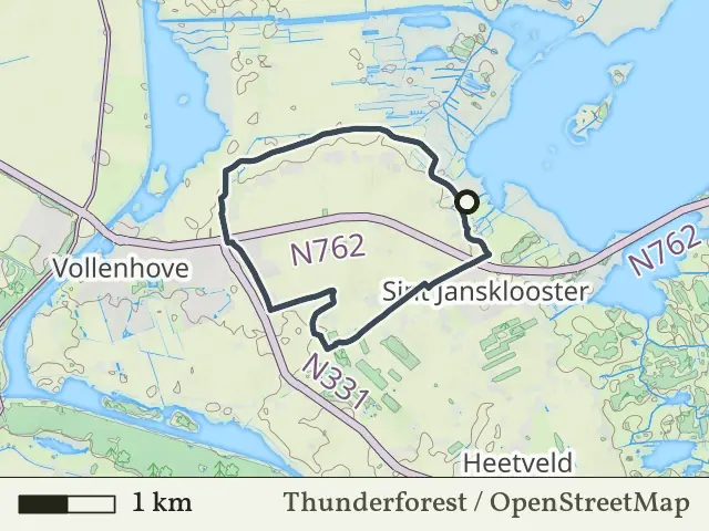 Oranje route vanaf Sint Jansklooster, Weerribben-Wieden